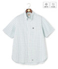 J.PRESS MEN 【KING SIZE 】【吸水速乾 / 接触冷感 / 高通気性】Aero Weave クールマックスサッカー チェック シャツ / B.D.