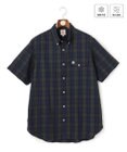 J.PRESS MEN 【KING SIZE 】【吸水速乾 / 接触冷感 / 高通気性】Aero Weave クールマックスサッカー チェック シャツ / B.D.