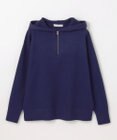 ANY L ハーフジップニットフーディー