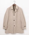 JOSEPH ABBOUD 【キングサイズ・尾州産カシミヤブレンド素材/軽量】カシミヤブレンドアルパカヘリンボーン ステンカラーコート