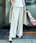 自由区 S 【セットアップ対応】リネンライクシンセティックワイドストレート パンツ