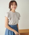 Feroux 【UVケア】スタンドカラーフレアスリーブ Ｔシャツ