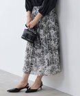 自由区 【カタログ掲載・洗える】ランドスケーププリント スカート