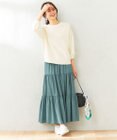 ANY 【ウエストゴム】シャンブレーライクティアード スカート