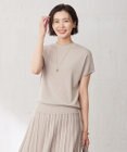 J.PRESS LADIES L 【洗える】レーヨンエリートストレッチ フレンチスリーブ ニット