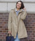 J.PRESS LADIES L 【2way・ライナー付き】スパンライクナイロンタッサー フーデッド コート