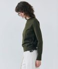 BEIGE， 【ご好評により新色追加！洗える】WILLOW / アシンメトリーレースクルーネックニット