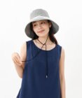AURORA 【 LANVIN COLLECTION（ランバン コレクション） 】シルクギンガムカサブランカハット