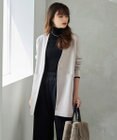 ICB 【洗える】シンセティックヤーンスムース ロングニットジャケット