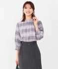 ANY SIS S 【洗える】ソフトチェック ブラウス