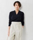 ICB 【洗える】 シンセティックフルニードル Vネックプルオーバー