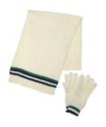 Green Parks ＳＥＴ２点　ボーダーニットマフラー＋手袋