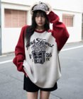 WEGO 【ユニセックス着用ITEM/SMLサイズ展開】ジャガードグラフィックプルオーバー