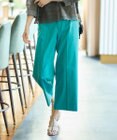 自由区 L 【カタログ掲載・定番人気・新色追加】コットンサテンクロップド丈ワイドストレート パンツ