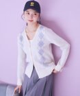 earth music&ecology アーガイルニットカーディガン