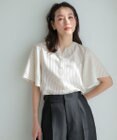 スムージーポリエステル スキッパー ブラウス