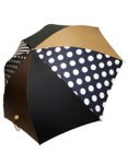 +RING レディース向け プラスリング 雨傘（長）60cm BLK/BRN T1402