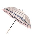 MOONBAT 【雨傘】ランバン オン ブルー(LANVIN en Bleu) ストライプ リボンプリント 長傘 耐風傘 ジャンプ式