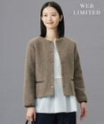 J.PRESS LADIES 【WEB限定】パイルジャージー ノーカラー ブルゾン