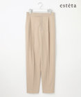 23区 S 【エステータ】ウールトロドライストレッチ タックテーパード パンツ