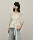 GRACE CONTINENTAL レースコンビピンタックブラウス
