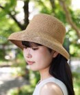石田製帽 美濃和紙xコットンブレード　ウォッシャブルカサブランカ