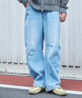 WEGO イージーバレルレッグデニムパンツ