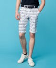 23区GOLF 【MEN】【ストレッチ・撥水】ウェーブロゴ柄 ハーフパンツ