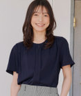 Tiaclasse 【2WAY・接触冷感・洗える】ノーカラーブラウス