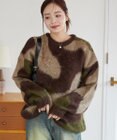WEGO 【ユニセックス着用ITEM】マーブルシャギーニットプルオーバー