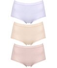 Wing ショーツ 【3枚セット】 綿混(身生地部) ここちよいフィット感 やさしい肌あたり 【デイリーフィットやわらかコットン】 はきこみ丈ふかめ EC3330 ウイング／ワコール