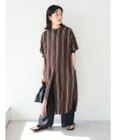 CRAFT STANDARD BOUTIQUE リネンレーヨンストライプワンピース