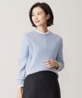 J.PRESS LADIES 【洗える】WOOL BLEND AIR ケーブル ニット