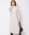 23区 【洗える】ウールカシミヤ タートルネック ニットワンピース