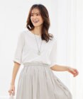 J.PRESS LADIES 【接触冷感・UVケア】スムースジャージー タックスリーブ カットソー
