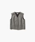 ATON WOOL LINEN SHRKSKIN | ウエストコート