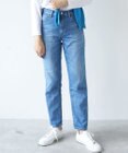 caqu FS linen tapered straight リネンテーパードストレートデニム