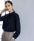 ANY SIS L フリルネックスタンド ブラウス