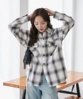 WEGO 【ユニセックス着用ITEM/SMLサイズ展開】オンブレチェックシャツ（LS）