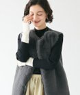 CRAFT STANDARD BOUTIQUE 洗える/とてもち配色モックネックリブニットプルオーバー/24AW