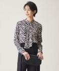 ICB L 【WEB限定カラーあり・速乾・洗える】BackSatinAmunzen スカーフタイブラウス
