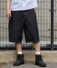 WEGO 【ユニセックス着用ITEM/SMLサイズ展開】スーパーバギーデニムショーツ