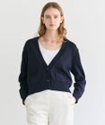BEIGE， HELIODOR / マリンボタンクロップドカーディガン