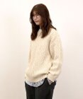 J.PRESS YORK STREET 【UNISEX】アランケーブル クルーネック ニット
