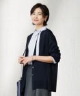 J.PRESS LADIES 【洗える】 シルキーレーヨンストレッチ Ｖネック カーディガン