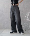 WEGO 【新色追加/美脚/XSSMLサイズ展開】ストレートデニムパンツ