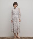 GRACE CONTINENTAL 【オンラインストア・梅田阪急店限定】フラワープリントプリーツワンピース