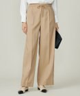 自由区 L 【17号サイズまで展開・カタログ掲載】ウールライクストレッチワイド パンツ