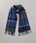 AURORA 【 LANVIN COLLECTION（ランバン コレクション） 】カシミヤ100％チェックマフラー(WASH)