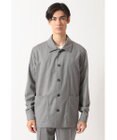 DAKS グレーフランネル テーラード オーバーシャツ